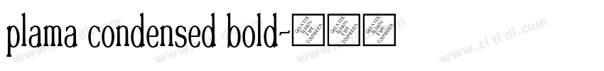 plama condensed bold字体转换